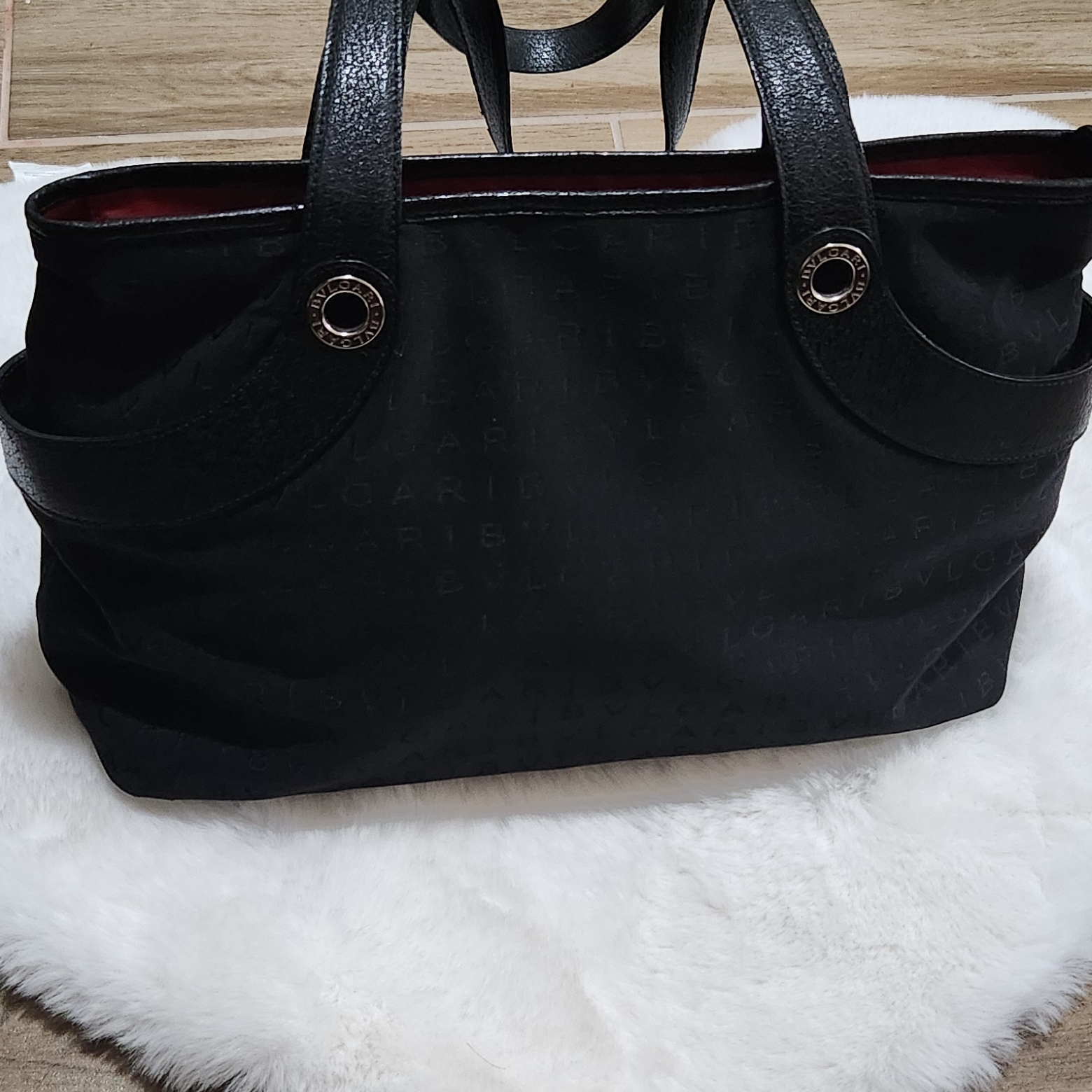 Bulgari Black Shoulder Bag With Structured Elegance